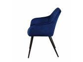 Кресло с обивкой E-line Консул металл, велюр темно-синий Фото 7