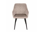 Кресло с обивкой E-line Консул металл, велюр серый Фото 2