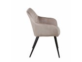 Кресло с обивкой E-line Консул металл, велюр серый Фото 6