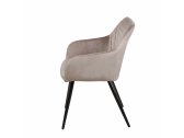 Кресло с обивкой E-line Консул металл, велюр серый Фото 7