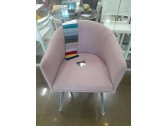 Кресло с обивкой Likom Комфорт 22 металл, велюр черный, пыльно-розовый Фото 6