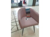 Кресло с обивкой Likom Комфорт 22 металл, велюр черный, пыльно-розовый Фото 9
