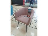 Кресло с обивкой Likom Комфорт 22 металл, велюр черный, пыльно-розовый Фото 10