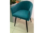 Кресло с обивкой Likom Комфорт 22 металл, велюр черный, синий Фото 1
