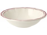 Набор глубоких тарелок Gien Filet Pivoine фаянс белый, розовый Фото 1