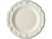 Блюдо глубокое круглое Gien Filet Céladon фаянс белый, светло-бирюзовый Фото 1