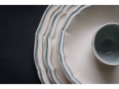 Набор глубоких тарелок Gien Filet Céladon фаянс белый, светло-бирюзовый Фото 4