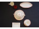 Набор глубоких тарелок Gien Filet Rouge фаянс белый, красный Фото 2