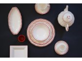 Набор глубоких тарелок Gien Filet Rouge фаянс белый, красный Фото 6