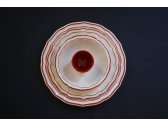 Чайные пары на 2 персоны Gien Filet Rouge фаянс белый, красный Фото 3