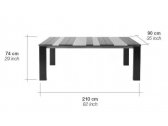 Стол обеденный Tevet Carrara сталь, бамбук, мрамор Фото 2