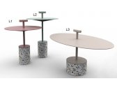 Столик кофейный металлический Tevet Lido L3 сталь, алюминий, каменная крошка Фото 4
