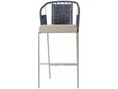 Кресло барное плетеное Tevet Pietrasanta сталь, роуп, ткань Фото 5