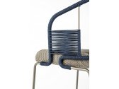 Кресло барное плетеное Tevet Pietrasanta сталь, роуп, ткань Фото 6
