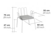 Кресло металлическое с подушкой Tevet Bamboo сталь, ткань Фото 2