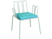 Кресло металлическое с подушкой Tevet Bamboo сталь, ткань Фото 4