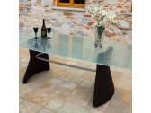 Стол обеденный Tevet Bellagio сталь, ткань, закаленное стекло Фото 6