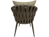Кресло плетеное с подушками Tagliamento Verona алюминий, роуп, акрил тортора, серо-коричневый Фото 3