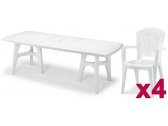 Комплект пластиковой мебели SCAB GIARDINO President Tris Super Elegant Monobloc пластик белый Фото 2