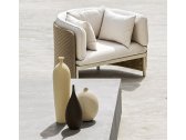 Кресло плетеное лаунж с подушками Ethimo Esedra алюминий, искусственный ротанг, акрил песочный, белый Фото 7