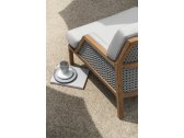 Кресло деревянное лаунж с подушками Ethimo Grand Life мореный тик, роуп, акрил мореный тик, белый Фото 15