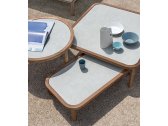 Столик кофейный керамический Ethimo Grand Life мореный тик, керамика мореный тик, песочный Фото 12