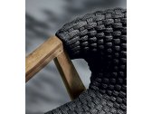 Кресло деревянное плетеное Ethimo Knit синтетическая нить, тик Фото 21