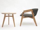 Кресло деревянное плетеное Ethimo Knit синтетическая нить, тик Фото 23