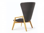 Кресло деревянное плетеное Ethimo Knit тик, роуп тик, серый Фото 15