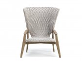 Кресло деревянное плетеное Ethimo Knit тик, роуп тик, серый Фото 16
