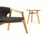 Кресло деревянное плетеное Ethimo Knit синтетическая нить, тик Фото 28