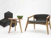 Кресло деревянное плетеное Ethimo Knit синтетическая нить, тик Фото 31