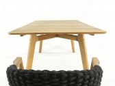 Стол деревянный обеденный Ethimo Knit тик натуральный Фото 9