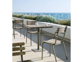 Кресло деревянное Ethimo Laren мореный тик, сталь мореный тик, серый Фото 8