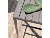 Стол деревянный барный Ethimo Laren мореный тик, сталь мореный тик, серый Фото 6