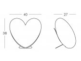 Светильник пластиковый настольный Сердце SLIDE Love Lighting полиэтилен, металл красный Фото 2