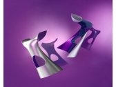 Стул барный пластиковый SLIDE Koncord Anniversary Edition полиэтилен хромированный, жемчужный фиолетовый Фото 5