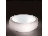 Стол пластиковый со стеклом светящийся SLIDE Chubby Side Table Lighting полиэтилен, закаленное стекло белый Фото 4