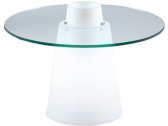 Стол пластиковый со стеклом светящийся SLIDE Peak Lighting полиэтилен, закаленное стекло белый Фото 1