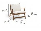 Кресло лаунж деревянное RODA Levante 007 тик Фото 2