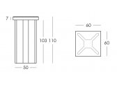 Стол барный светящийся SLIDE X2 Lighting полиэтилен белый Фото 2