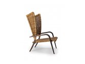 Кресло плетеное с подушкой Exteta Poltrona Bergere 1939 сапелли, ива, ткань Фото 6