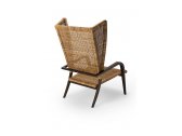 Кресло плетеное с подушкой Exteta Poltrona Bergere 1939 сапелли, ива, ткань Фото 7