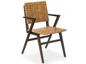 Кресло деревянное плетеное Exteta Sedia Lupo 1945 сапелли, ива Фото 1