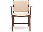 Кресло деревянное с обивкой Exteta Levante сапелли, шорно-седельная кожа Фото 1