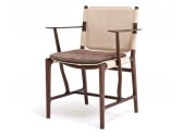 Кресло деревянное с обивкой Exteta Levante сапелли, шорно-седельная кожа Фото 6