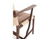 Кресло деревянное с обивкой Exteta Levante сапелли, шорно-седельная кожа Фото 7