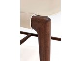 Кресло деревянное с обивкой Exteta Levante сапелли, шорно-седельная кожа Фото 5