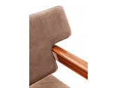 Кресло деревянное с обивкой Exteta 10th Vieste Slim сапелли, ткань Фото 8