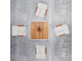 Стол обеденный деревянный Higold Nofi алюминий, тик Фото 4